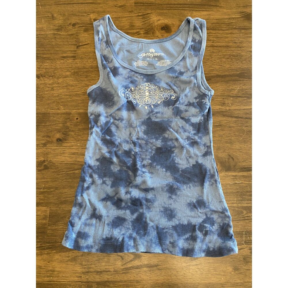 Vintage Y2K Women's Tank Top Size Small, Organic Cotton